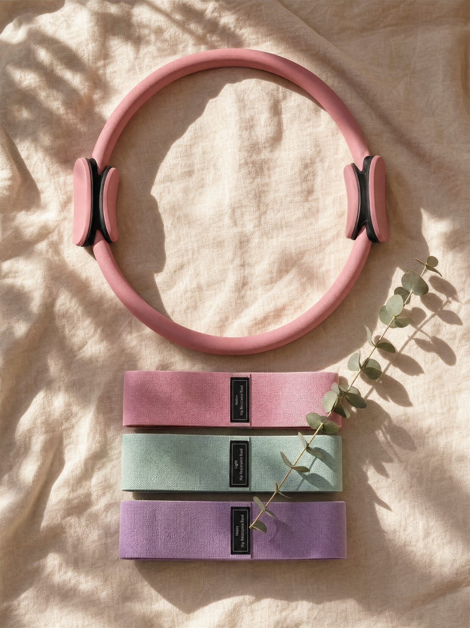 The Bundle — ring with three fabric resistance bands